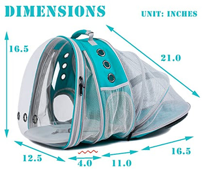 Dual Expandable Cat Backpack Carrier, Fit up to 20 lbs, Expandable Pet Carrier Backpack for Cat and Small Puppy - color: Pink