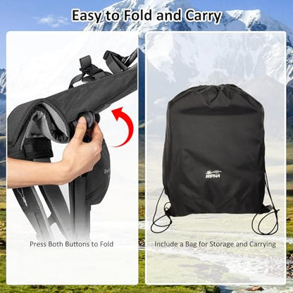 WIPHA Hiking Backpack Carrier, Lightweight Toddler Shoulder Carrier with Sun Shade, Saddle Toddler Backpack for Kids 6 Months to 2 Years Old - color: Antelope-I-Black
