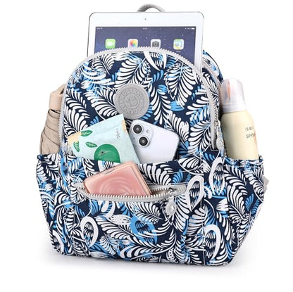 Pealwel Mini Backpack Purse for Women,Small Nylon backpacks for Ladies Backpacks Women Anti Theft Travel Bag (Flower Flower) - color: Flower Flower