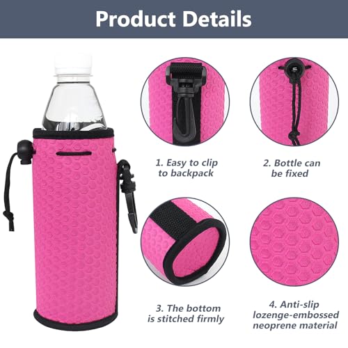 Water Bottle Sleeves, 3 Pcs Neoprene Insulators Bottle Carrier Holder with Buckles, fits 16-18oz (Colorful2) - color: Colorful2