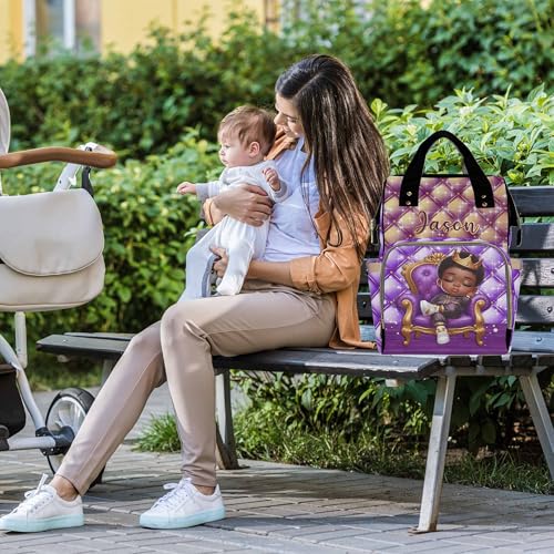 Custom Diaper Bag with Name,Personalized Diaper Bag Backpack &Insulated Water Bottle Mother Gift,Custom Monogram Baby Travel Bag Nursing Diaper Mommy Backpack with Adjustable Shoulder Straps Nappy Bag - color: Design 22