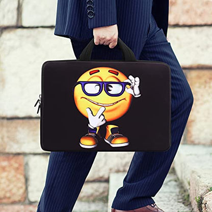 iColor 14 15 15.4 15.6 inch Laptop Handle Bag Case Pouch Holder Notebook Sleeve Neoprene Cover Soft Carring Travel Case for Chromebook 14 15 MacBook Cute Boy ICB-06 - color: Cute Boy
