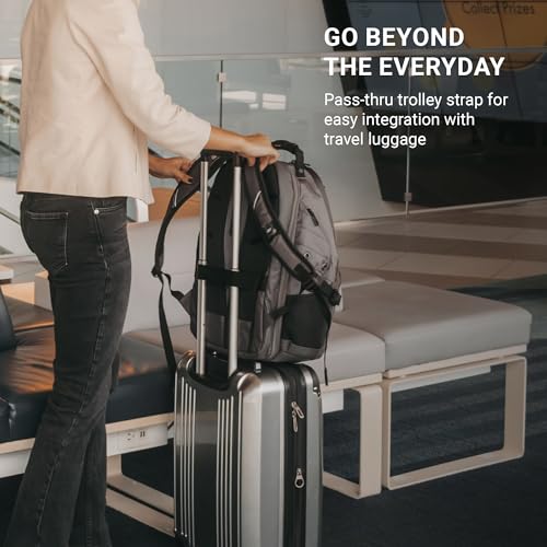 SWISSGEAR 1900 ScanSmart Laptop Backpack, Fits Most 17-Inch Laptops, TSA-Friendly Lay-Flat Design, RFID Protection, and Tablet Pocket, Black, 31L, 18.5-Inch - color: Sting Grey Ballistic