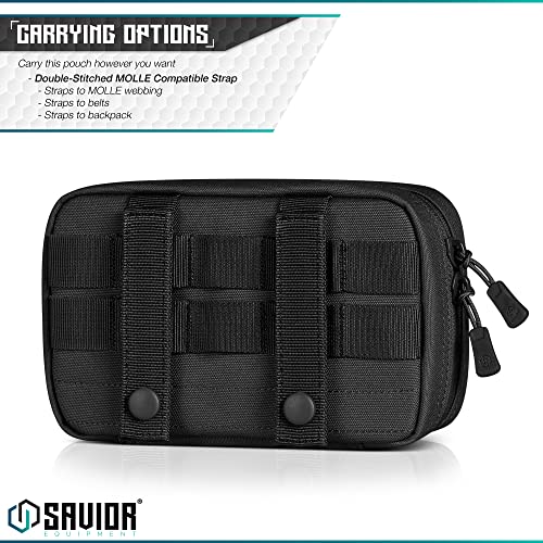 Savior Equipment IFAK Buddy Tactical First-Aid Kit Rip Away MOLLE Pouch Emergency EMT Utility Organization Medical Supply Carrier Outdoor Survival Travel Bag, Attach to Backpack/Belt Loop - color: Obsidian Black