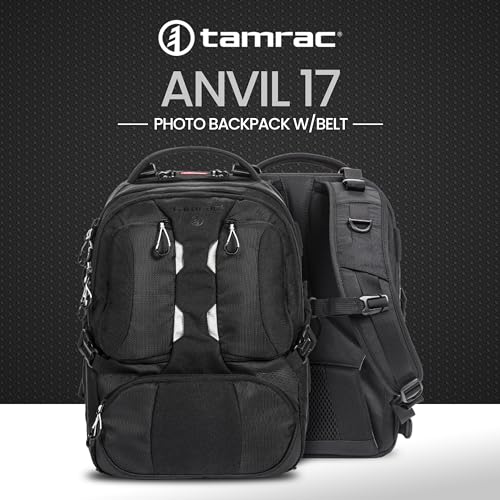Tamrac Anvil 17 Camera Backpack for Photographers, DSLR Camera Bag with Laptop Compartment, Professional Photography Backpack, Camera Bag with Tripod Holder, Camera Carrying Case, Black - style: Anvil 17