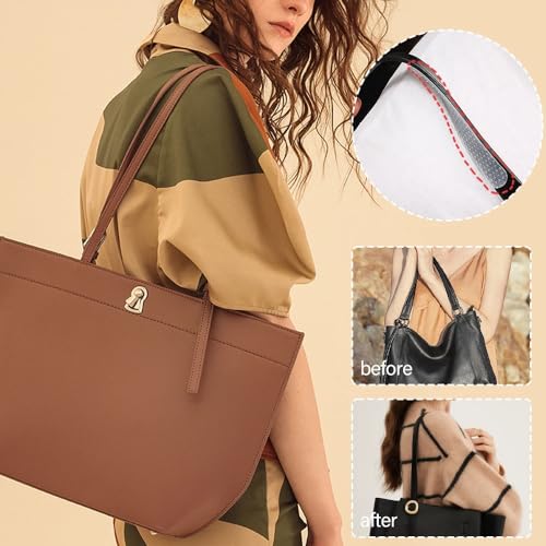 12 Pack Purse Strap Non-Slip Pad Sticker Anti-Falling Clear Rubber Adhesive Strip Grip Holder for Shoulder Bag Straps Keep Stay Handbag Tote Backpack