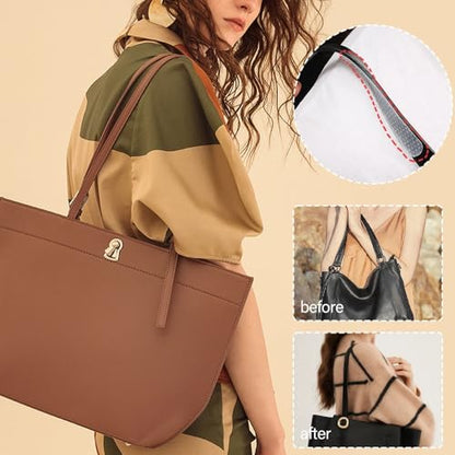 12 Pack Purse Strap Non-Slip Pad Sticker Anti-Falling Clear Rubber Adhesive Strip Grip Holder for Shoulder Bag Straps Keep Stay Handbag Tote Backpack