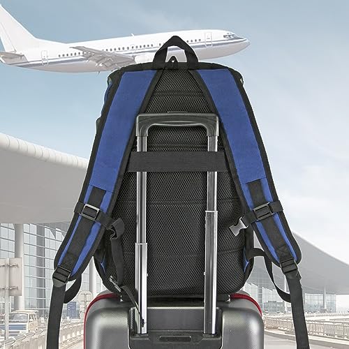 WOLT Laptop Backpack with USB Charging Port Fits Up to 17 Inch Laptop, College Backpack for Men Women, Computer Business Bookbag, Navy - color: Navy