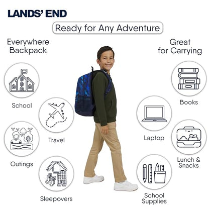 Lands' End Unisex Kids Medium ClassMate Lightweight Durable Elementary School Backpack, Limoges - color: Limoges