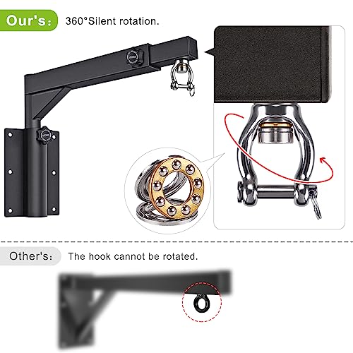 Dolibest Wall Mount Heavy Bag Hanger, Heavy Duty Punching Bag Hanger, Adjustable Boxing Bag Hanger Stand for Home Gym Indoor Outdoor, (800 LB Capacity) - color: Adjustable Heavy Bag Hanger