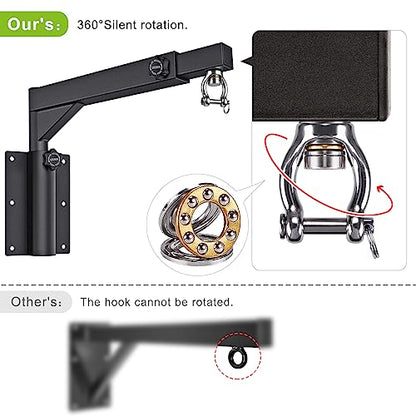 Dolibest Wall Mount Heavy Bag Hanger, Heavy Duty Punching Bag Hanger, Adjustable Boxing Bag Hanger Stand for Home Gym Indoor Outdoor, (800 LB Capacity) - color: Adjustable Heavy Bag Hanger