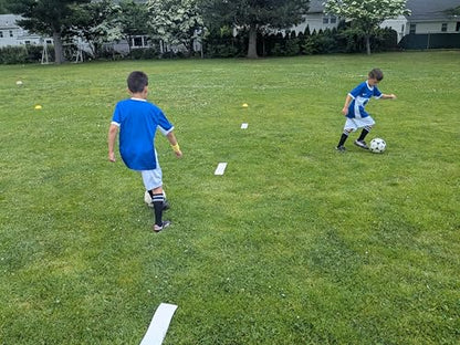 Sports Flat Rectangular Markers for Training (Sets of 8, 12 and 16) Training Equipment for Coaches of Soccer, Football, Basketball, Baseball, Lacrosse and More!