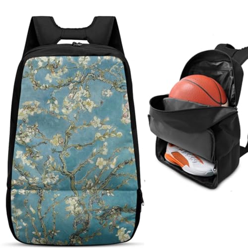 Basketball Backpack With Separate Ball Compartment And Shoes Fit Basketball Volleyball Football - color: Almond Blossom Green