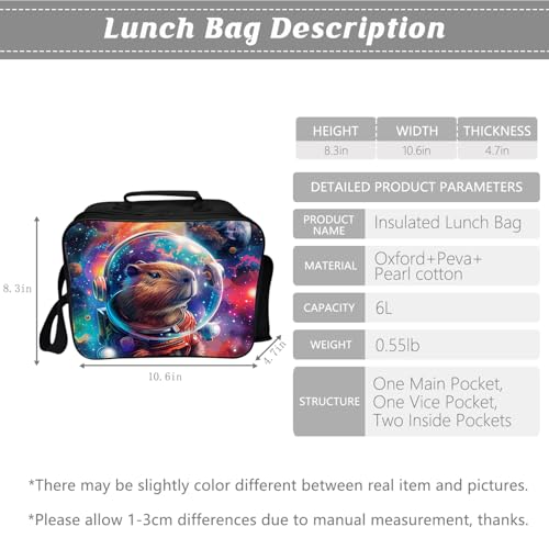 Kids Backpack School Bookbag 16inch Schoolbag With Lunch Box Bag And Pencil Case Set For Boys Girls - color: Capybara