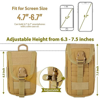 SOWHUP Tactical Molle Pouch Cell Phone Pouch Holster Small Utility EDC Pouch Gadget Organizer Bag - color: ACU2