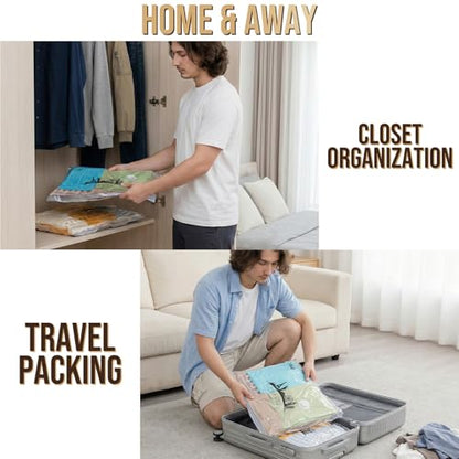 TAILI Vacuum Storage Bags with Rechargeable Electric Pump, 16 Pack (6M+6L+4XL), Vacuum Seal Bags for Clothing, Packing Cube Compression for Vacation Cruise, Portable Storage for Travel Essentials - size: 16 Combo