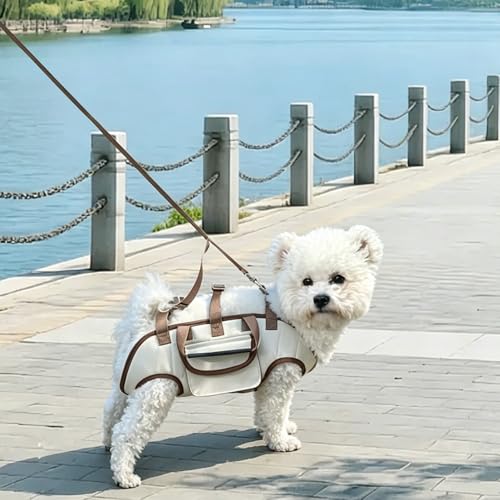YAODHAOD Hands Free Dog Backpack Carrier for Small Dogs, Breathable Pet Carrier with Adjustable Straps,Portable Shoulder Carrier Sling Backpack for Hiking, Camping, Walking, Cycling (Brown, M) - color: Brown