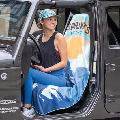 Sprints Athletic Running Towel, Full-Sized, Car Seat Cover - Moisture Wicking (Sasquatch) - color: Sasquatch