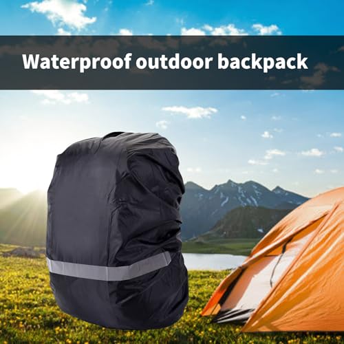 Water Rain Covers for Backpack Rucksack Rain Covers Rainproof Protector with Reflective Strips Bag Rain Covers - color: Yellow Color-S
