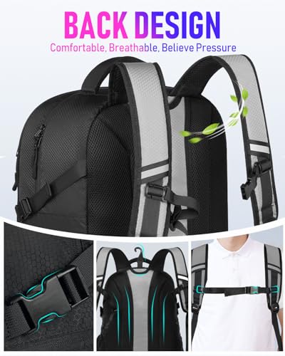 LOINTET Basketball Bag Backpack with Ball Holder Shoes Compartment, Large Basketball Accessories Sports Bag - color: Grey