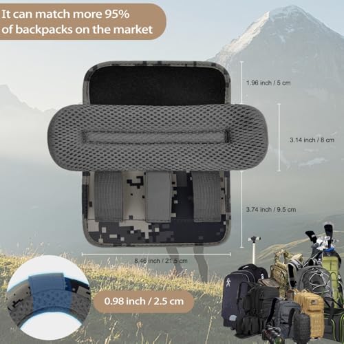 ZINMARK 2Pcs Thick Cushioned Shoulder Pads, Anti-Slip Design and Breathable Mesh Pads for Shoulder Strap,Soft and Comfortable - color: Camouflage Gray