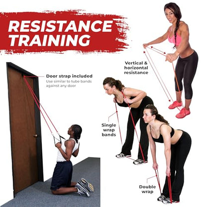 Rubberbanditz Resistance Bands Workout Kit | Exercise Bands, Door Anchor, Handles, Carry Bag, Straps | Resistance Training, Physical Therapy - color: 2 lbs (0.9 kg) Deluxe Package