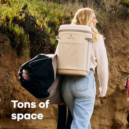 Hydro Flask Carryout Cooler Backpack - Insulated Portable Soft Cooler - 22 L Capacity in Oat - color: OAT, size: 22 L, style: Cooler Backpack