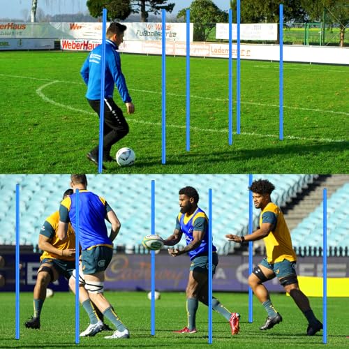 TOBWOLF Adjustable Soccer Agility Training Poles, Detachable Sports Training Speed Sticks, Outdoor Sports Speed & Agility Turf Training Poles for Soccer Drills