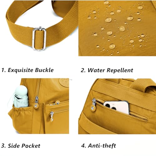 Mini Backpack Purse for Women, Stylish Daypack Shoulder Bag, Small Lightweight Daypack for Work Travle College (A- Yellow) - color: A- Yellow