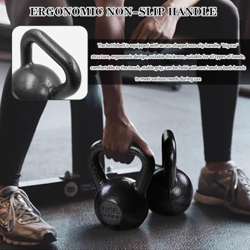Kettlebell Weights Gym Solid Cast Iron Kettle Bells, Men's Strength Training Dumbbell, Push-ups/Swings/Rowing, Weight Loss Equipment(24kg)