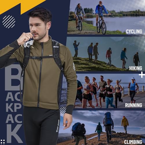 Hydration Backpack with 2L TPU Water Bladder, Lightweight Hiking Water Backpack, Running Hydration Pack for Cycling Climbing Camping Rave, Hydropack for Men Women - color: Orange