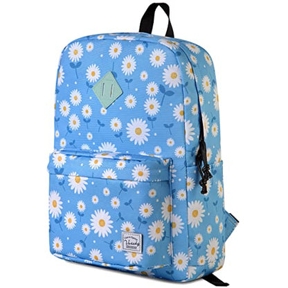 VASCHY Backpack for School, Lightweight Water Resistant Bookbag Casual Daypack for Women/Teen Girls Daisy - color: Z-daisy