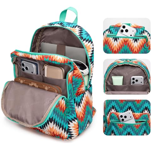 Montana West Backpack Purse for Women Western Aztec Backpack Purse Lightweight Casual Daypack for Travel - color: Turquoise