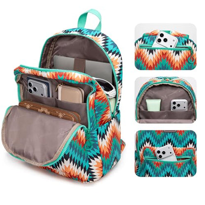 Montana West Backpack Purse for Women Western Aztec Backpack Purse Lightweight Casual Daypack for Travel - color: Turquoise