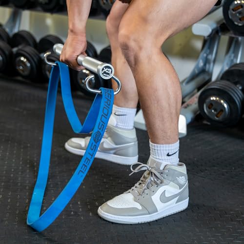 Serious Steel Fitness 37" Resistance Training Bands (Portable Exercise Band System Training Bands- Great for Individuals Looking for Tension Throughout The Exercise) - color: Set (#0-#5)