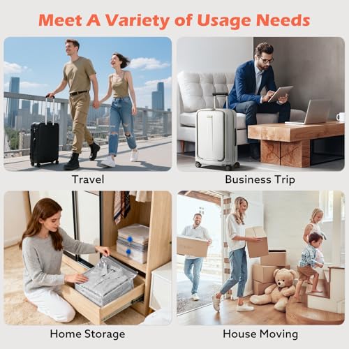 Travel Vacuum Bags with Wireless Charging Air Pump, 9 Pack Vacuum Seal Bags with 3 Sizes for Clothing Travel, Space Saver for Luggage, Business Trip, Home Storage - size: 9 Combo Pack