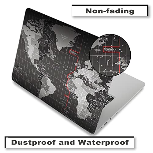 ArtSo Laptop Skin Sticker Decal,16.5” 17” 17.3 inch Laptop Universal Netbook PC Notebook Vinyl Reusable Skin Sticker Cover Art Case Protector Personalized, Free 2 Wrist Pad,World Map - color: World Map