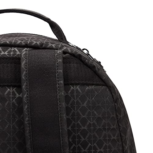 Kipling Women's Seoul 15" Laptop Backpack, Durable, Roomy with Padded Shoulder Straps, Built-In Protective Sleeve - color: Signature Emb, size: 12.75''L x 17.25''H x 8''D