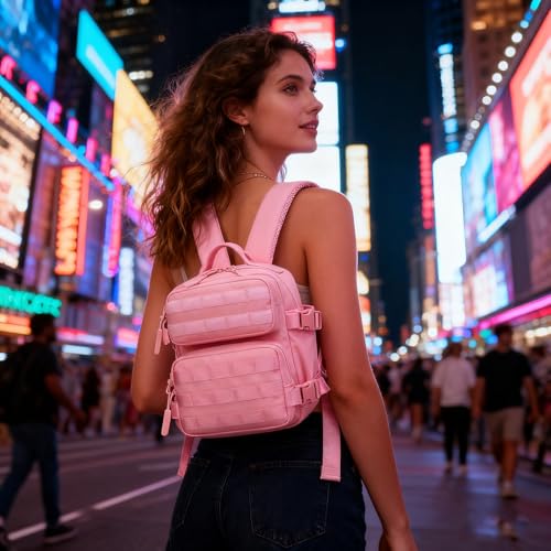9L Mini Backpack for Men and Women, Small Backpack for Gym Hiking Travel Sports Running (Pink) - color: 9l-pink