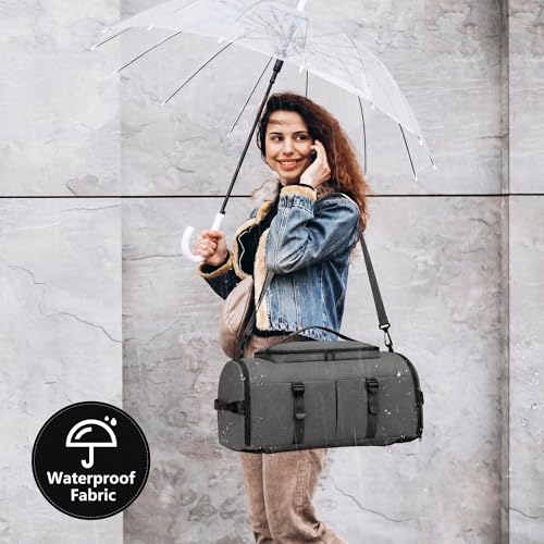 MIYCOO Gym Bag for Men Women with Shoes Compartment - Duffle Bag, Travel Backpack, Sports Backpack, Weekender Overnight Bag with Wet Pocket - Grey - color: Grey -Style2