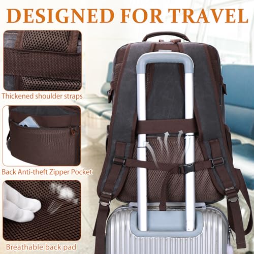 BOVIP Travel Backpack for Men Carry On Backpack Flight Approved Personal Item Backpack, 18.4 inch Laptop Backpack Casual Daypack Weekender Business Hiking Backpack, Black Gray - color: Black Gray, size: 18.4 inch