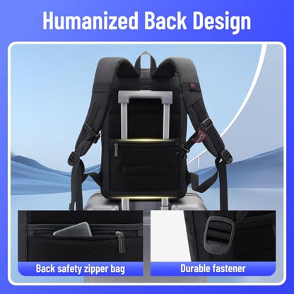 JODEBES Work Backpack, 15.6 Inch Laptop Backpack with USB Charging Port & TSA Lock, Waterproof Travel Carry On Bag for Men Women, Black - color: 20193-black