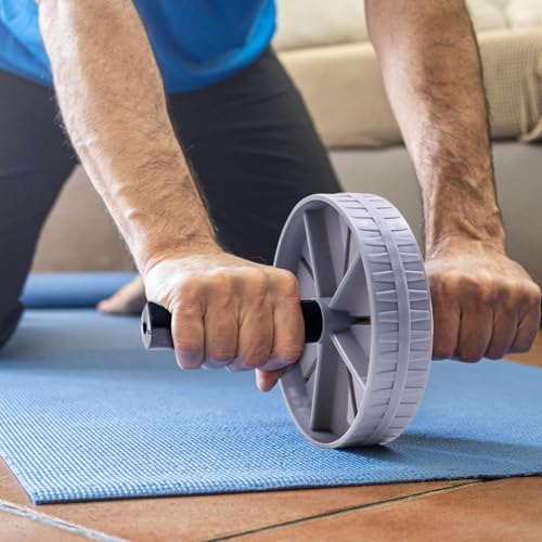 Core Workout Wheel – Auto Rebound Ab Roller, Non Slip Abdominal Strength Trainer | Duals Grip Fitness Tools For Gym Abs Sessionn, Home Exercise, Beginner Workouts, Muscle Toning And Balance Training