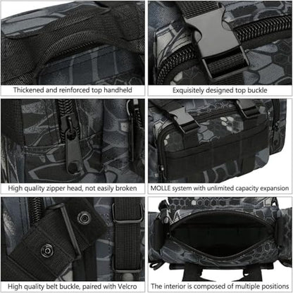 Deployment Bag Waist Tactical Pack Small Sling Pack Hand Carry Handlebar Bag (Desert Digital) - color: Desert Digital