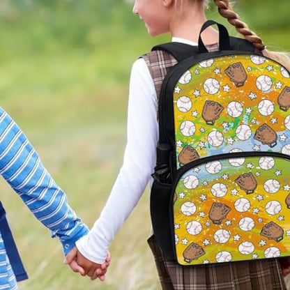 Talayituse Baseball Print Kids School Backpack for Boys Teenage Kindergarten Primary School Shoulder Bag Backpacks Teens Casual Travel Daypack Junior School Student Backpack - color: Baseball