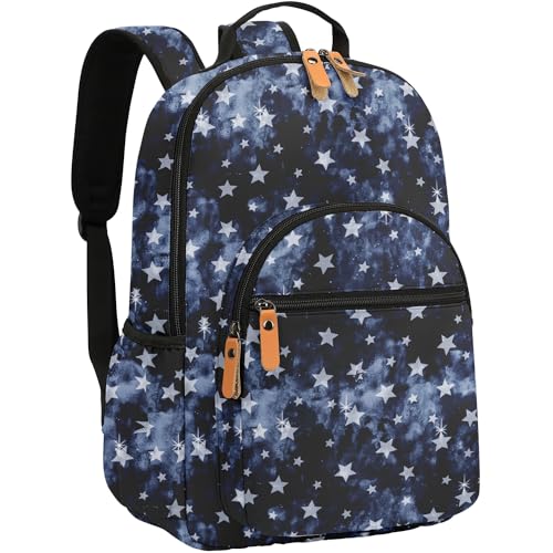 Leaper Pentagram Print Backpack Starry Sky Laptop Backpack Travel Backpack for Women School Backpack for Girls Kids College Backpack Daypack Bookbags Satchel Galaxy Satchel Black - color: Black-star, size: Large
