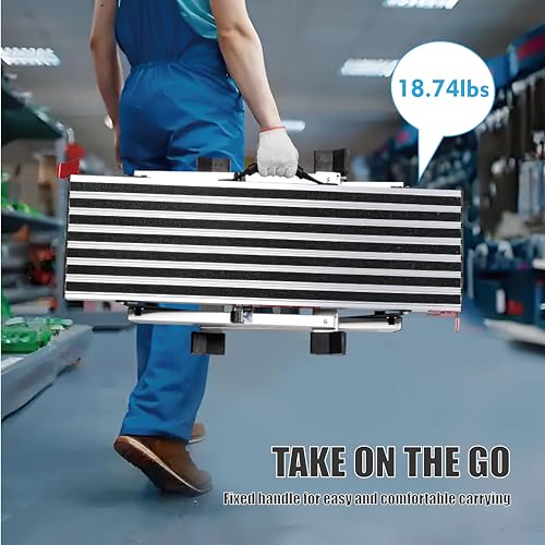 Aluminum Drywall Stool Ladder Platform,Heavy Duty Scaffolding Ladder Stand,Folding Work Bench Stepladder Stool with Non-Slip Feet,Perfect for RV Cleaning,Home Painting (50.80''X11.80''19.70'') - size: 50.80''X11.80''19.70