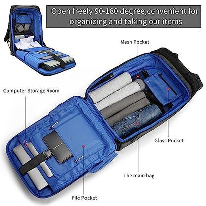 VGOAL Laptop Backpack 15.6 inch with TSA Lock and USB Charging Flight Approved Carry on Business Backpack Anti Theft Traveling Bag for Men and Women - color: Fg6303-15