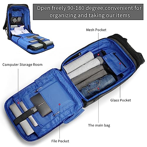 VGOAL Travel Laptop Backpack, Laptop Bookbag College Backpack Durable Water Proof with USB Charging Port for Men Women (FG6303-17) - color: Fg6303-17