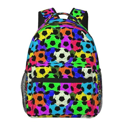 Soccer Laptop Backpack Cool Travel Hiking Backpack Mens Backpack Sport Casual Daypack Bag - color: Soccer 02